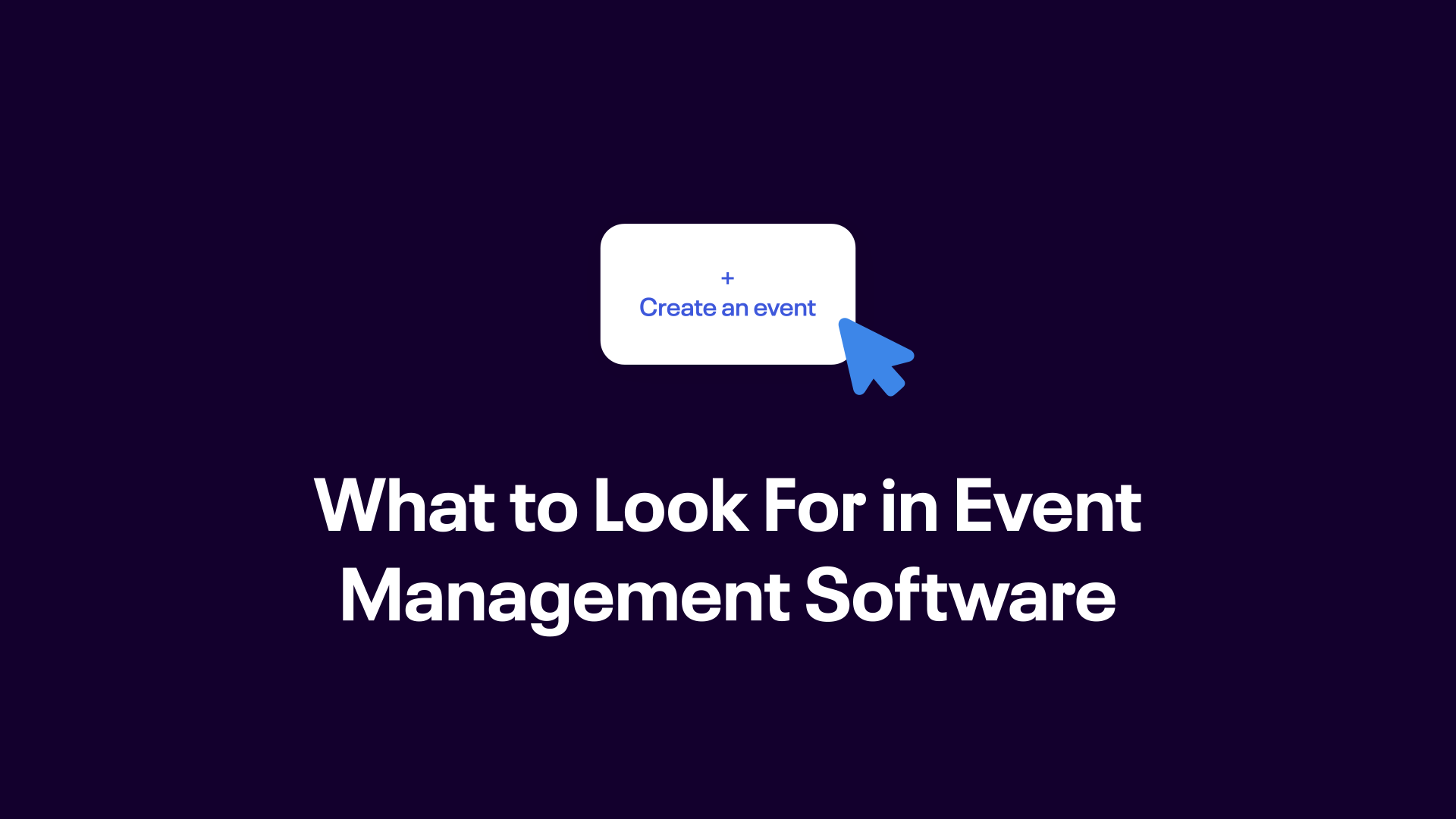 Event management software video